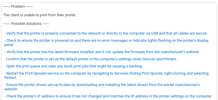 Suggested fixes to add to to-do list